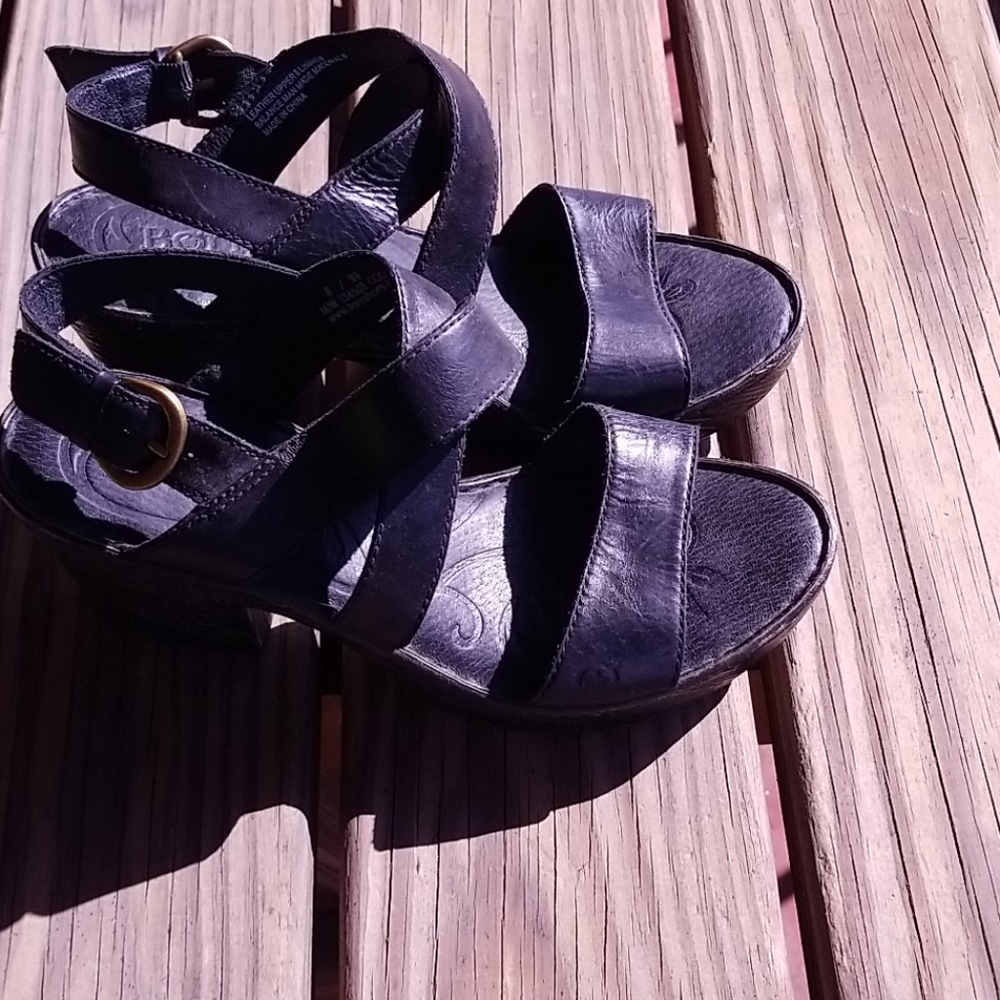 Black Born Platform Sandals